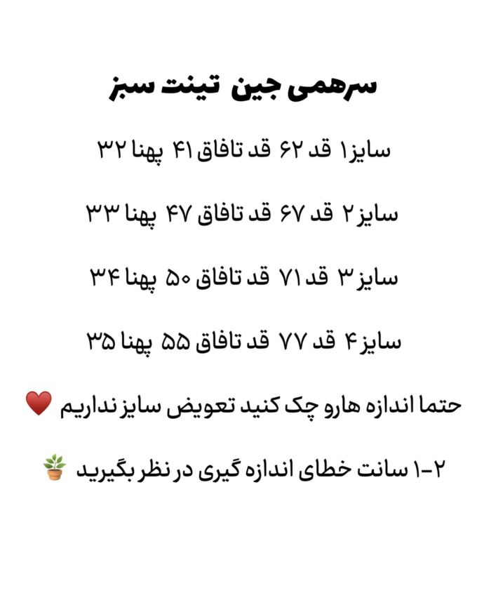 سرهمی جین تینت سبز - Image 4